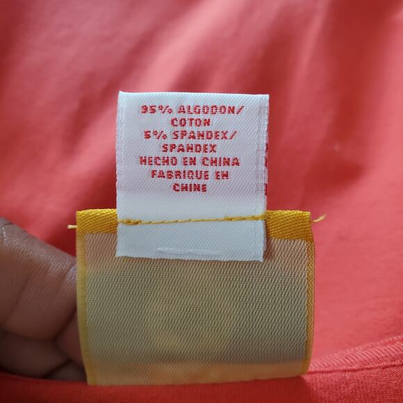 Ruby Rd. Orange Scoop Neckline Beaded Top Size L - Picture 5 of 5